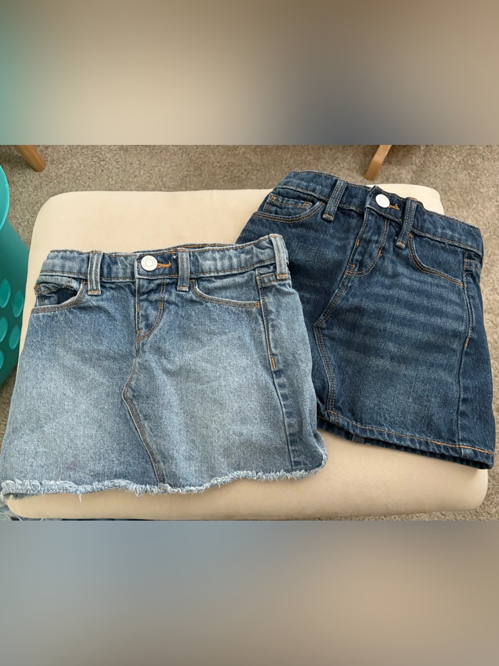Old Navy Blue Denim Mini Skirts - Light & Dark Wash